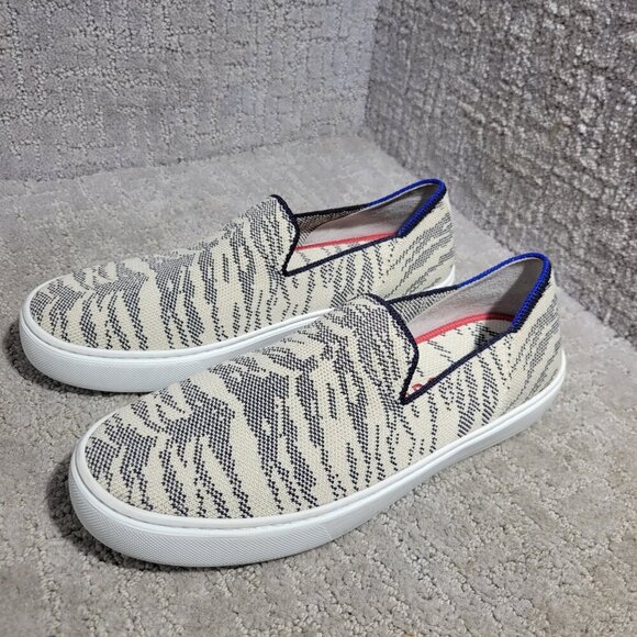 Rothy's The Sneaker Maritime Tiger Stripes Slip On Shoes Women's Multiple Sizes - Picture 10 of 16